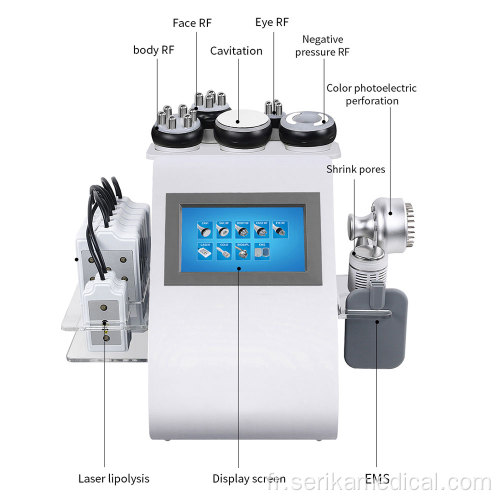 9 en 1 cavitation laser ipo amincissant la machine